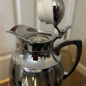Vintage Rare Alfi Juwel Chrome Thermal Carafe- Made In Germany- Glass Insulated